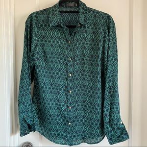 Satin button up shirt